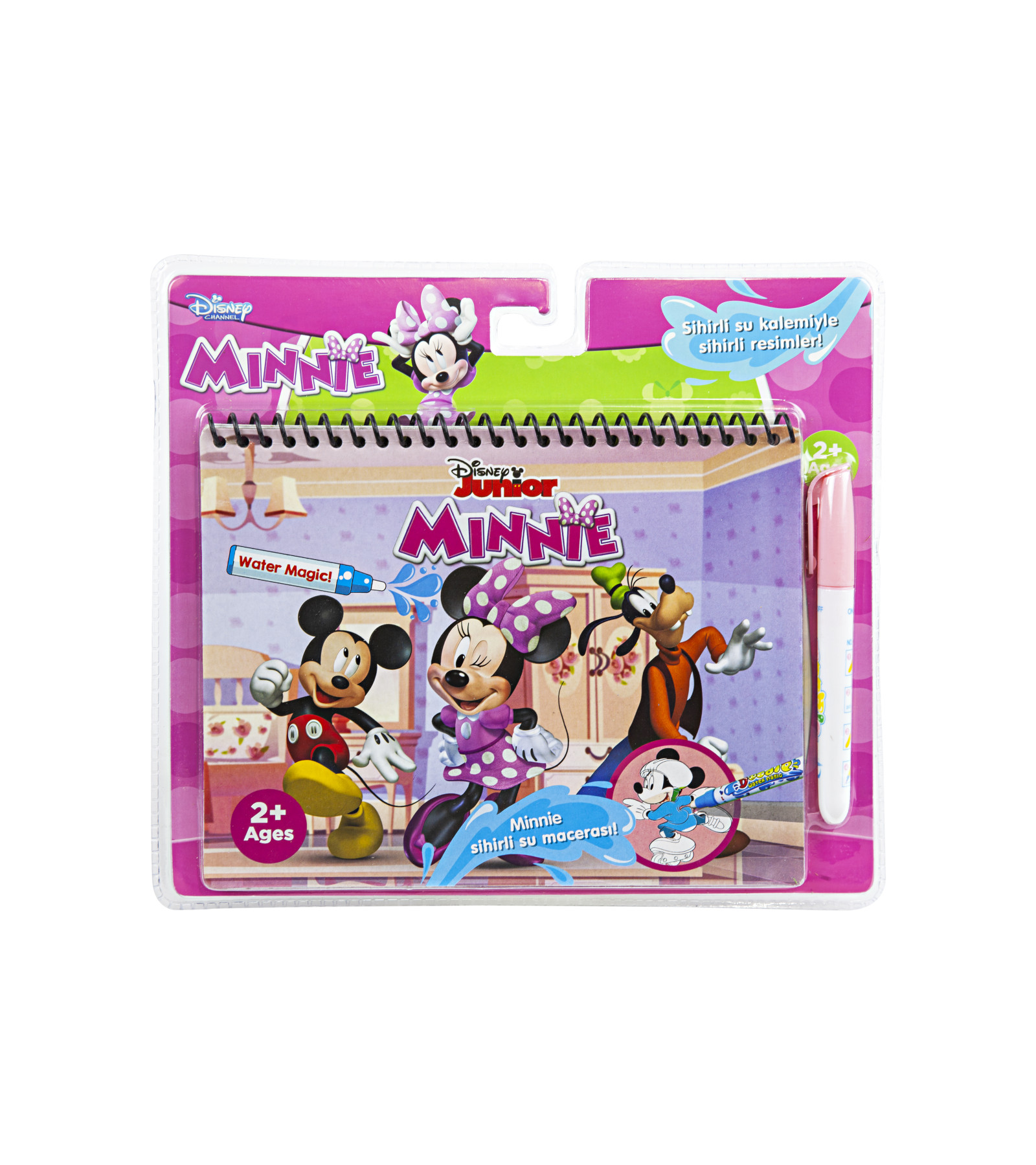 Disney Jr. Minnie Lisanslı Sihirli Boyama Kitabı Özel Sulu Kalem Ile Water Painting