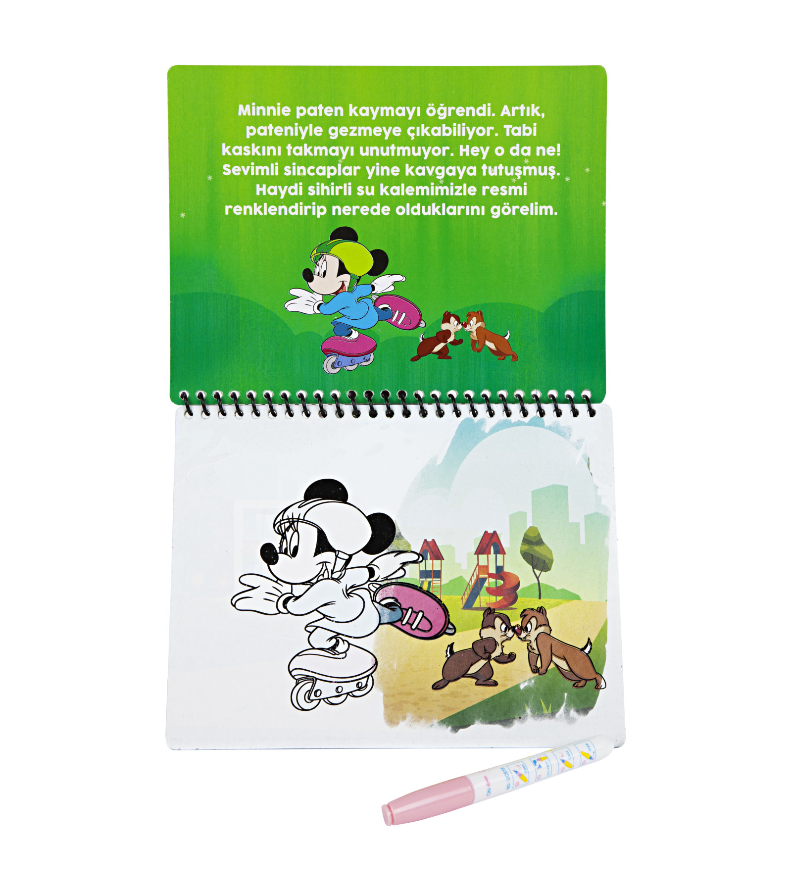 Disney Jr. Minnie Lisanslı Sihirli Boyama Kitabı Özel Sulu Kalem Ile Water Painting