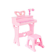 Çocuk Piyano 37 Tuşlu Mikrofonlu Elektronik Tabureli Piyano