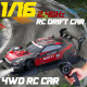 RC Drift Araba 2.4GHz 1:16 Ölçekli 4WD Uzaktan Kumandalı