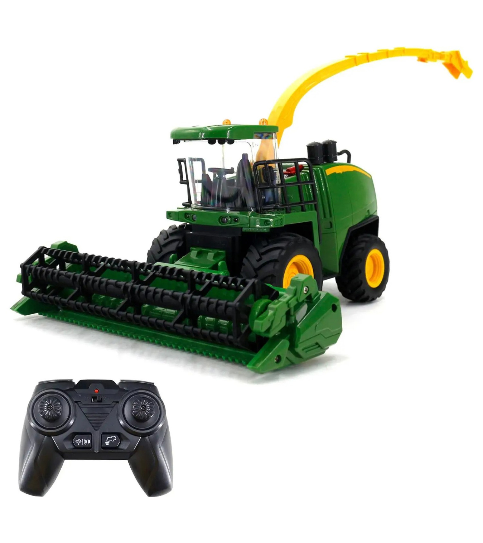 1:24 Ses ve Buhar Efektli Uzaktan Kumandalı Biçerdöver Harvester Tarım Makinesi