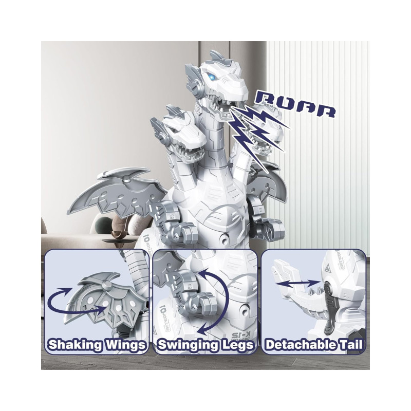 3 Başlı Işıklı Sesli Hareketli Buhar Efektli 2.4Ghz Uzaktan Kumandalı Dinozor Robot 3 Başlı Işıklı Sesli Hareketli Buhar Efektli 2.4Ghz Uzaktan Kumandalı Dinozor Robot
