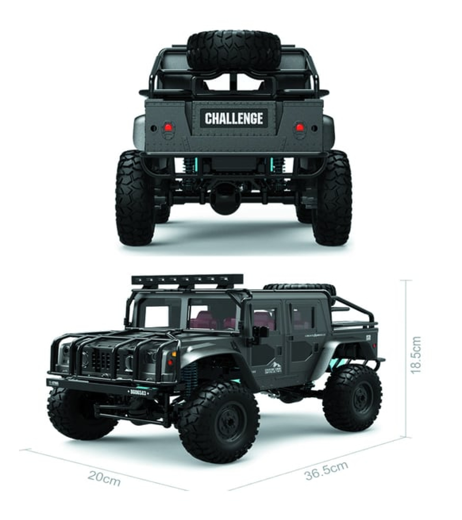 H1 Hurtle Metal 1:12 2.4GHz Uzaktan Kumandalı 4WD RC Off Road Model Araba