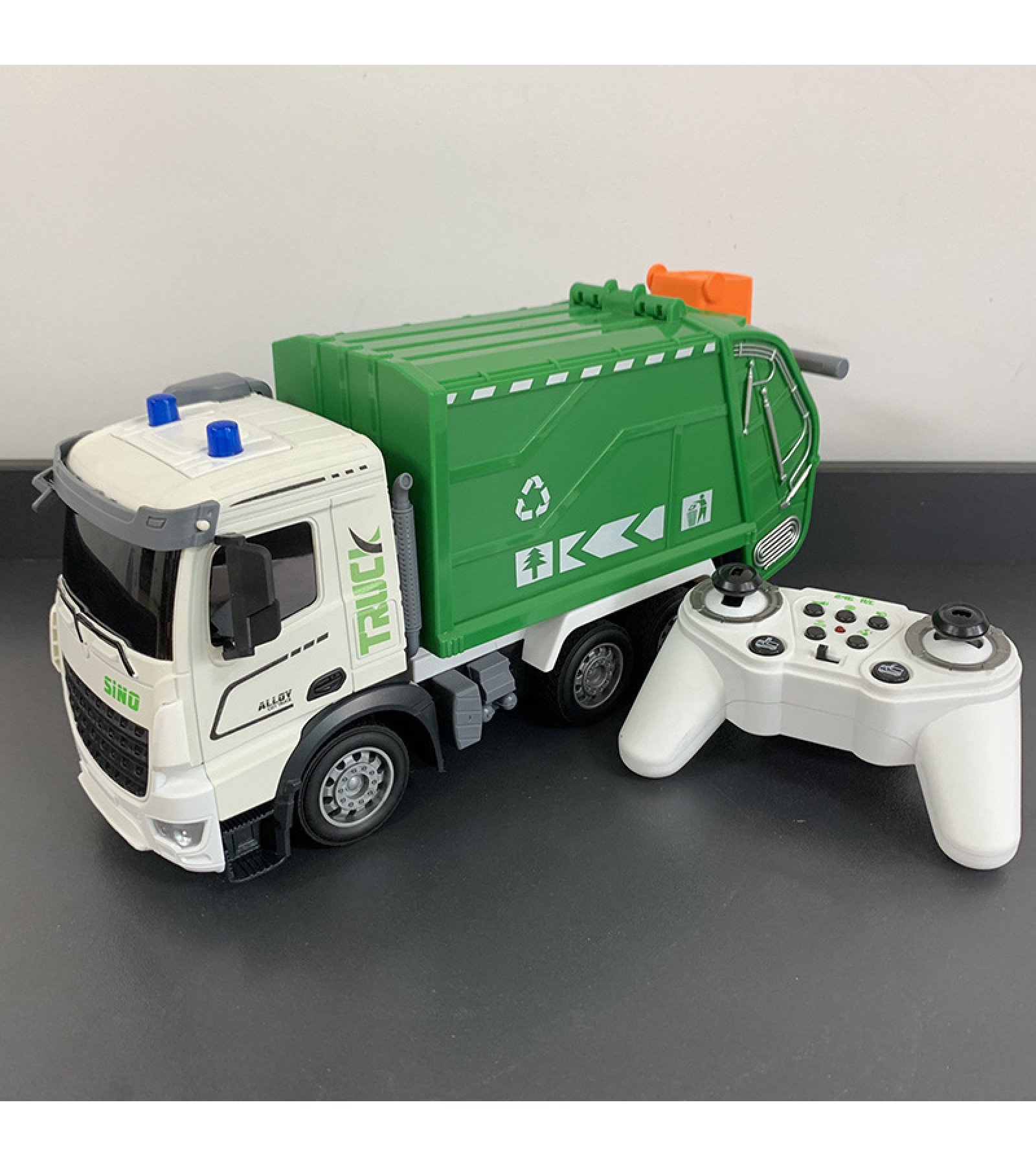 1:12 2.4 Ghz RC Uzaktan Kumandalı Damperli Temizlik Kamyonu Araç Müzikli Işıklı